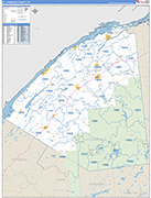 St. Lawrence Wall Map Basic Style